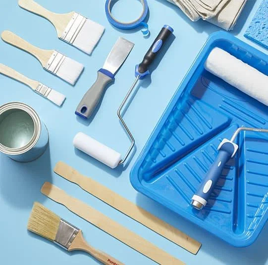 Rolos, pincéis e acessórios para pintura